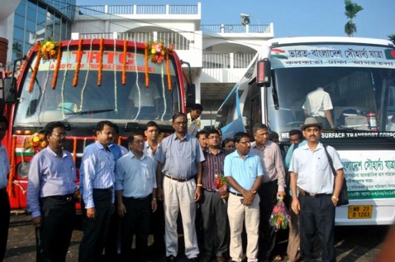Trial run of historic bus journey on Agartala-Kolkata route via Dhaka  begins : Tripura to benefit from Modi-Hasina meet on June 6